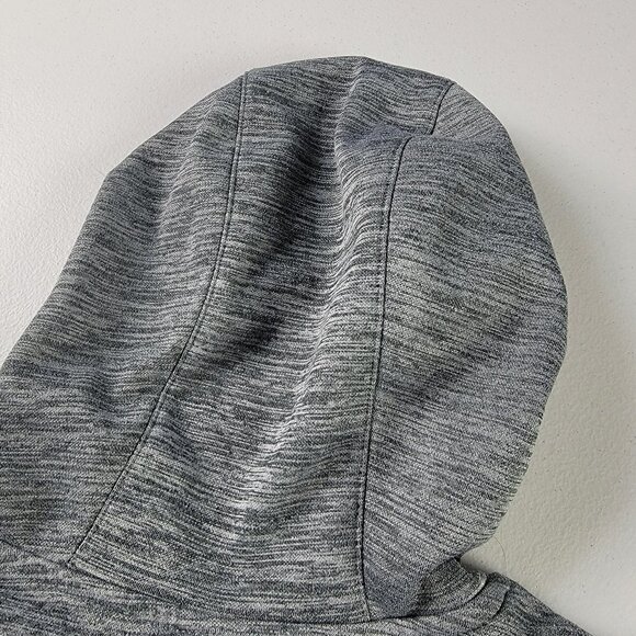 Nike Sweatshirt Hoodie Girls Sz L Gray Gold Logo Thumbholes Long Sleeve Pocket - Picture 6 of 8